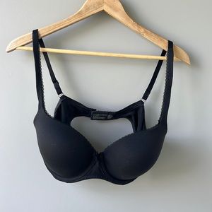 Victoria’s Secret, Black Matte, Lined Demi 38C.